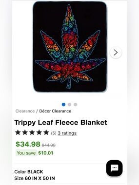 “Trippy Leaf Blanket”